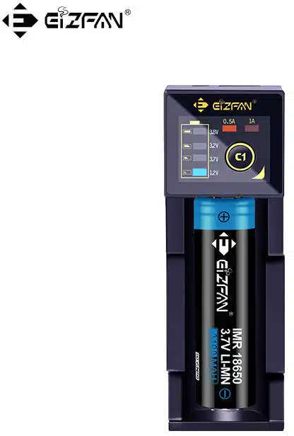 Efan Eizfan C1 1 Bay IMR AA AAA 3.7V IFR LiFePo4 3.2V Battery Universal Charger