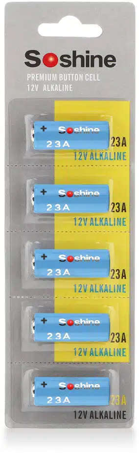 Soshine 23A 5 Pack Alkaline Battery for Remotes