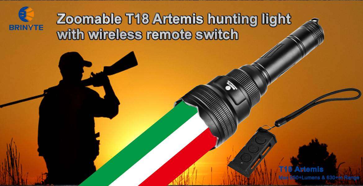 Brinyte T18 Artemis 650lm 630m Rechargeable 3 Module Flashlight