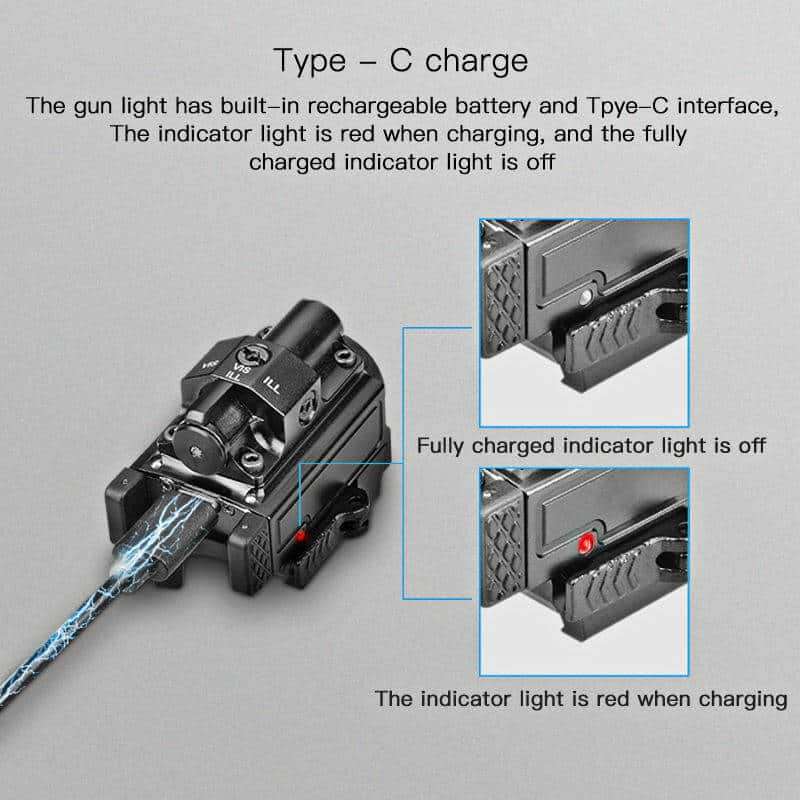 Velvo Prone 800 Lumen 90m Pistol Light with Laser