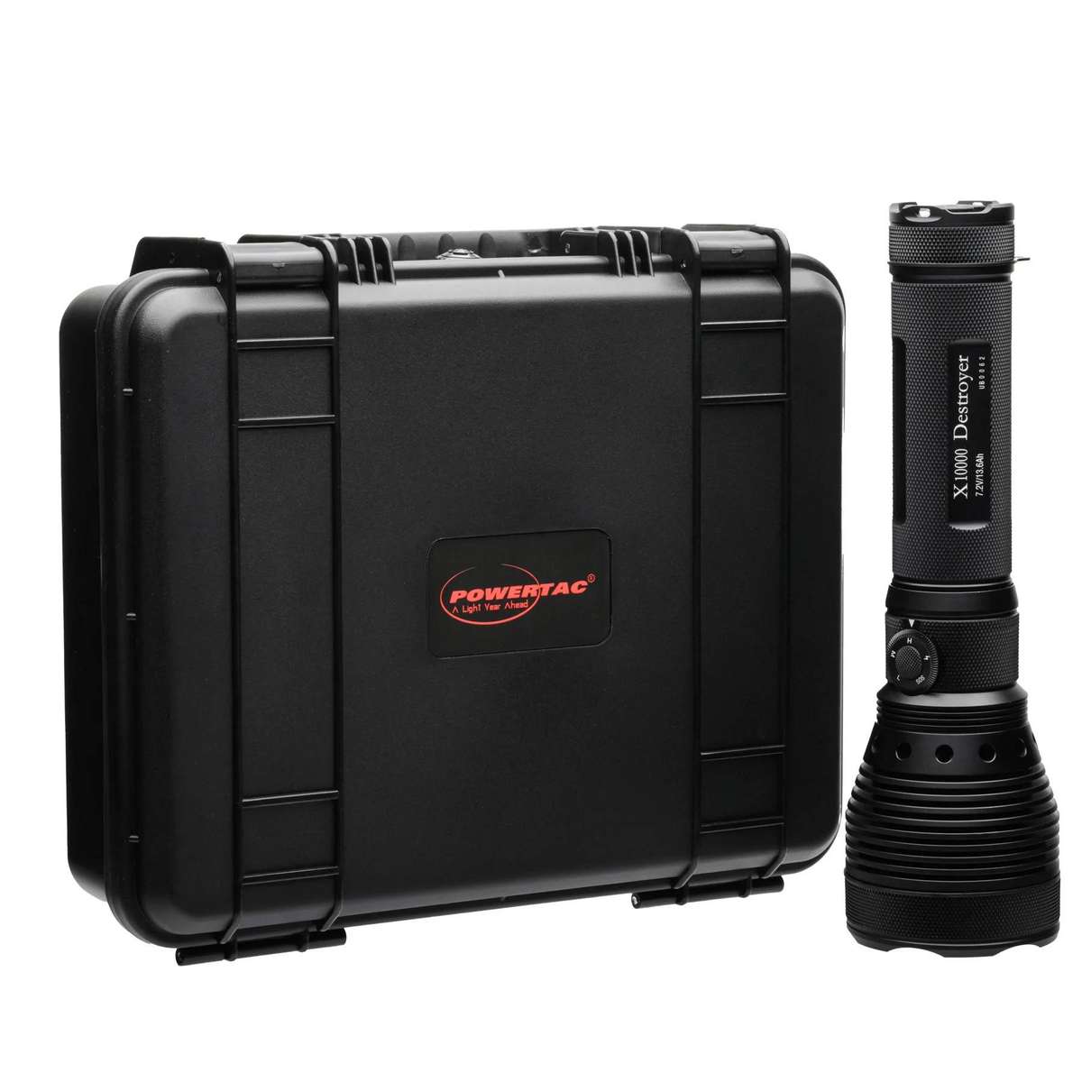 Powertac Destroyer X10K G2 9500LM 1400m Search Flashlight