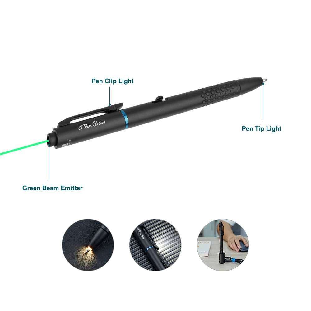 Olight Open Glow Rechargeable LED Penlight 120 Lumen 14m Throw 4-in-1 EDC Tool