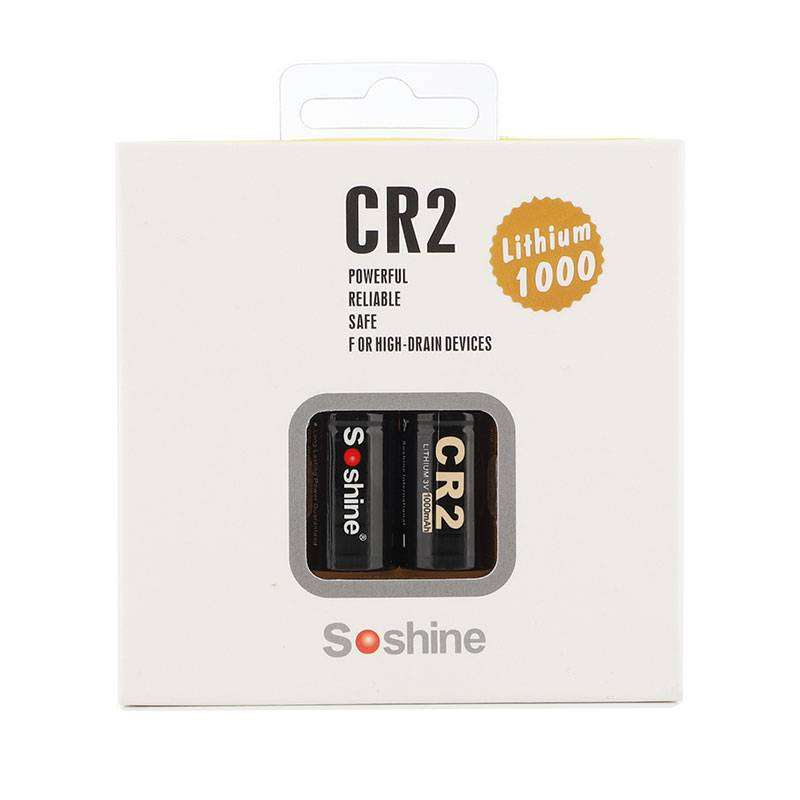 2x Soshine CR2 3V 1000mAh Lithium Battery for Cameras