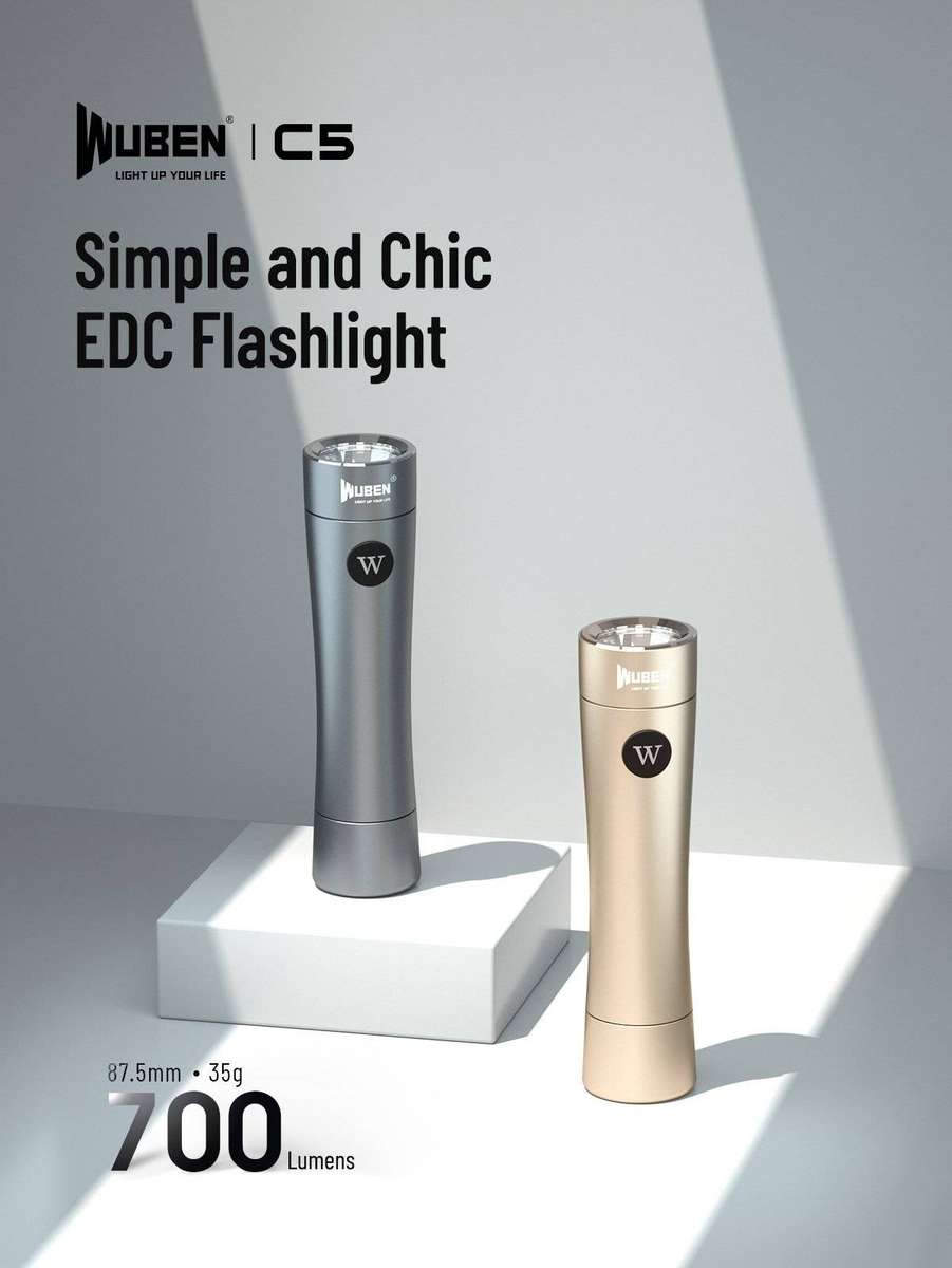 Wuben C5 700 Lumen 126m Rechargeable EDC Flashlight