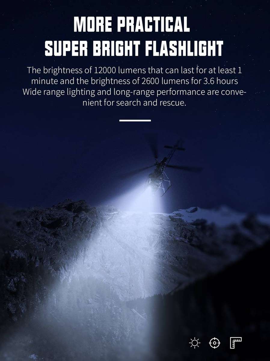 WUBEN A9 12000lm, 420m Rechargeable