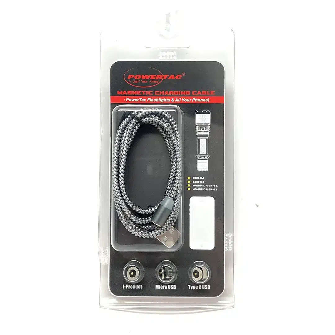 Powertac MCCK Magnetic USB Charging Cable 3 in 1 Nylon Cord