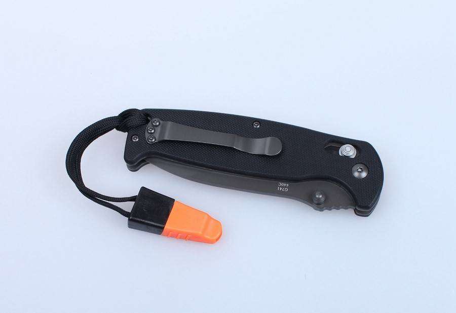 Ganzo G7413-WS 440C Folding Knife G10 Handle 205mm EDC Tool with Whistle