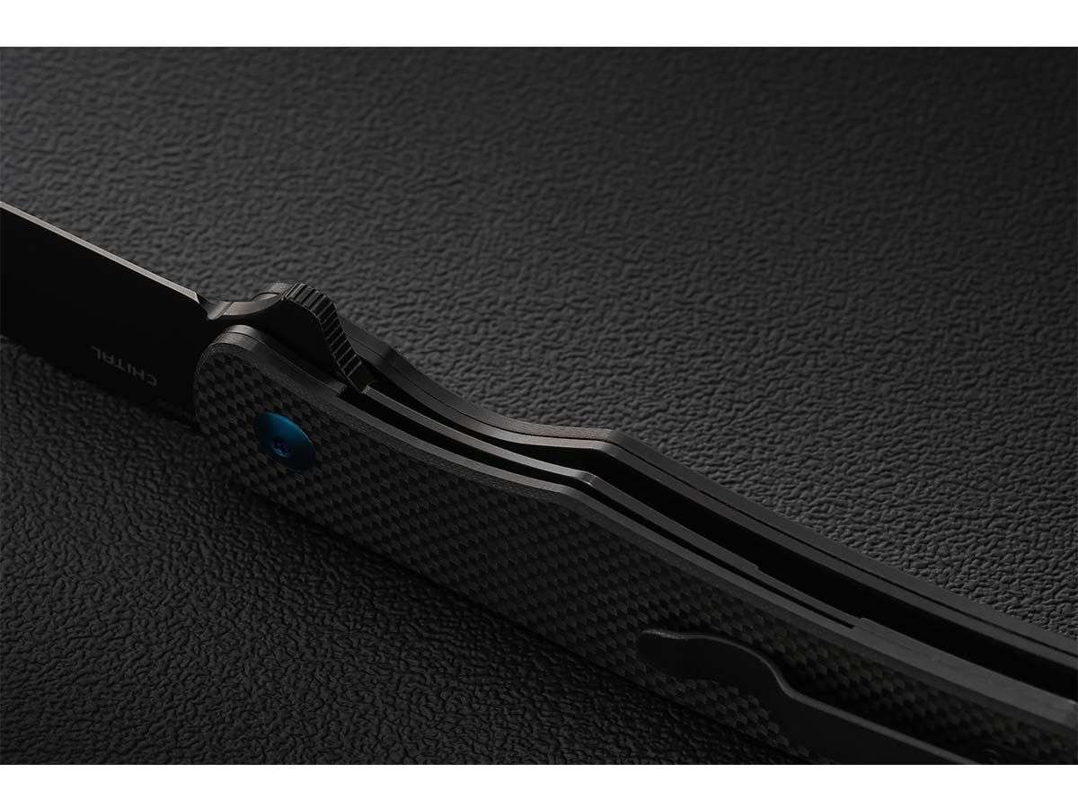 Olight Chital Folding Knife G10 Handle D2 Blade Black Oknife