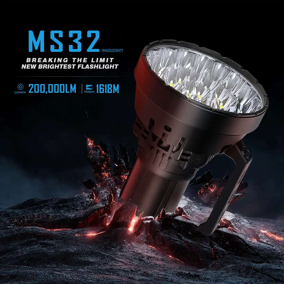 Imalent MS32, 200 000lm, 1618m Throw, Brightest Flashlight