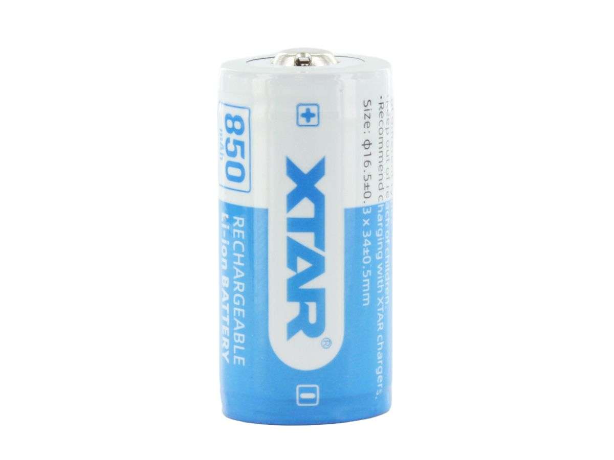 Xtar RCR123A 16340 850mAh 3.6V Protected Li-ion Battery