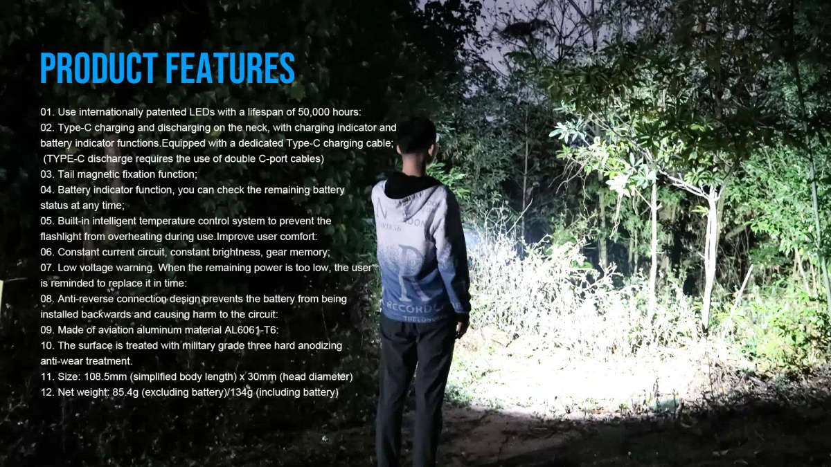 TrustFire MT22 2250 Lumens Tactical Flashlight with 182m Throw