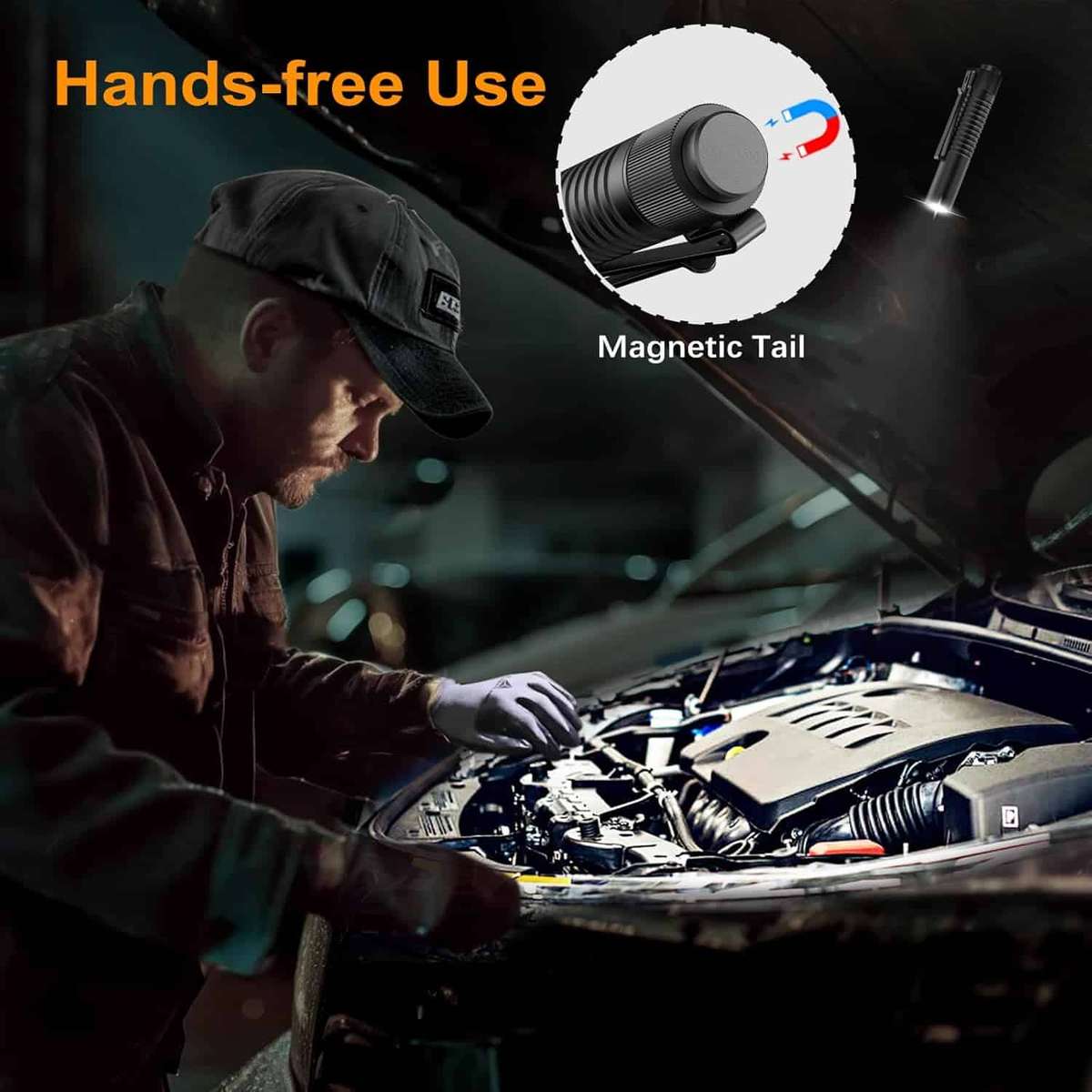 Vtiger T1A 1300 Lumen 170m Throw 14500/AA Rechargeable EDC Flashlight