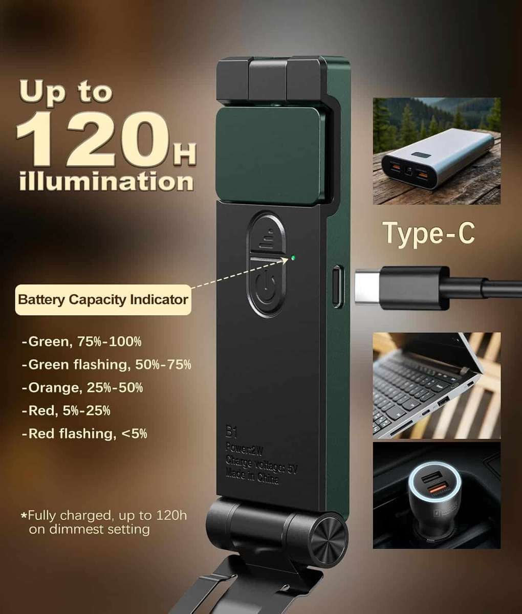 Vtiger B1 Reading Light 3 Colors 4 Brightness Levels