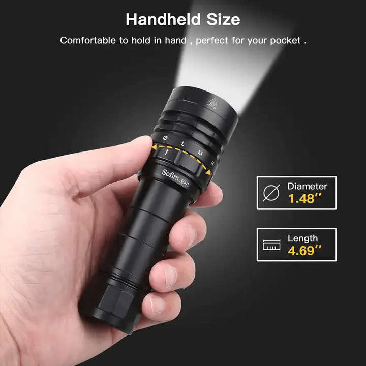 Sofirn SD05 3000 Lumen 270m Throw Rechargeable Diving Flashlight with 21700 Battery