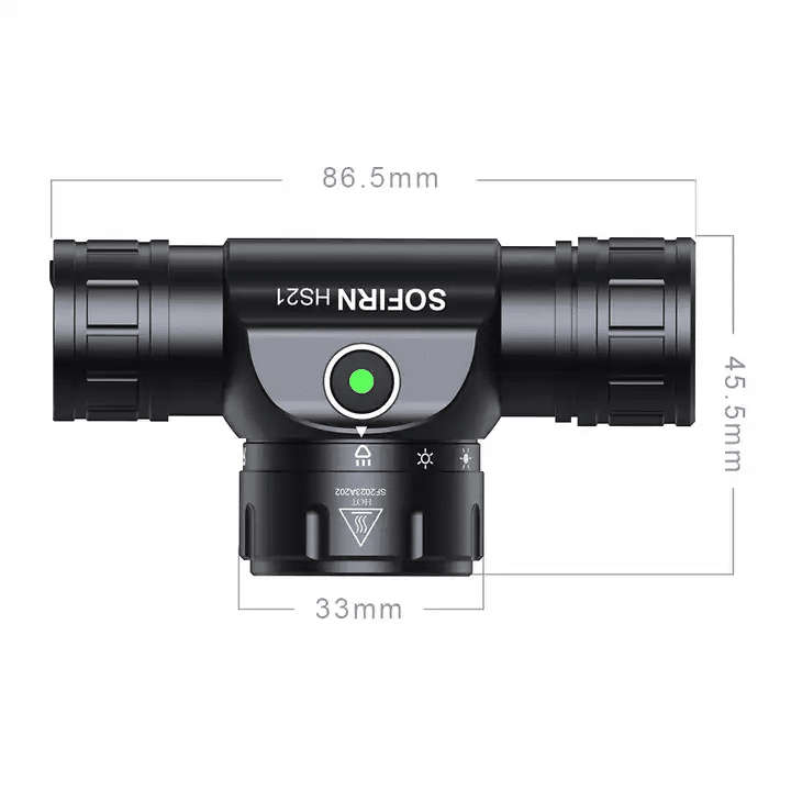 Sofirn HS21 2200 Lumen 230m Throw Rechargeable Headlamp with 18650 Battery