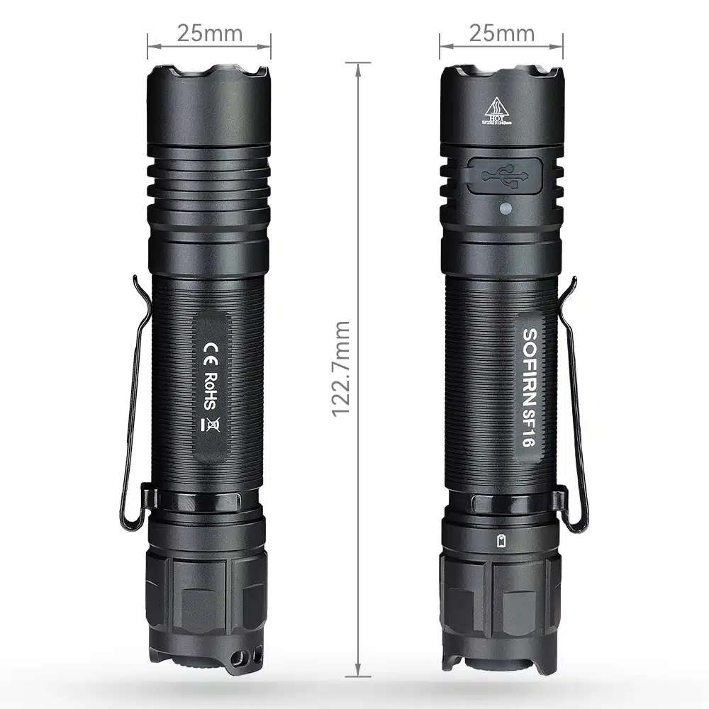 Sofirn SF16UV 365nm UV 10m Throw Rechargeable Flashlight with 18650 Battery