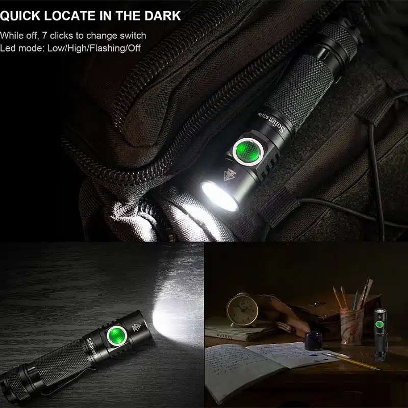 Sofirn SC31 Pro 2000 Lumen 255m Throw Rechargeable Flashlight with 18650 Battery