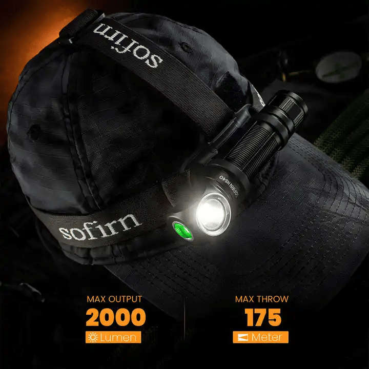 Sofirn HS40 2000 Lumen 175m Throw Rechargeable Headlamp with 18650 Battery