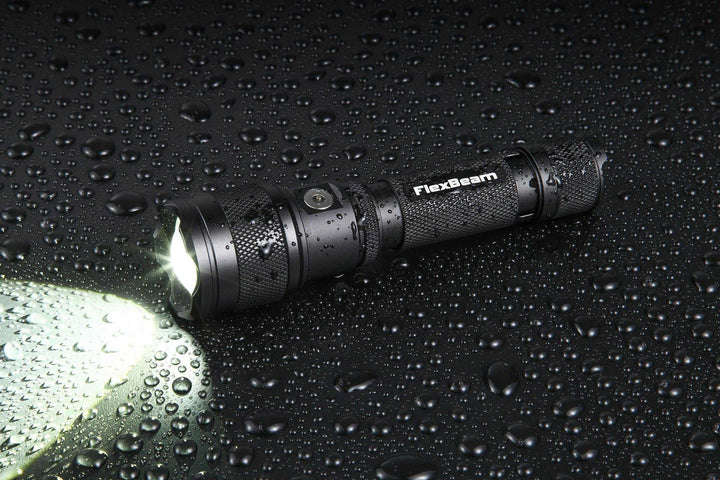 Powertac FlexBeam 1200 Lumen 700m Throw Adjustable Beam Rechargeable Flashlight