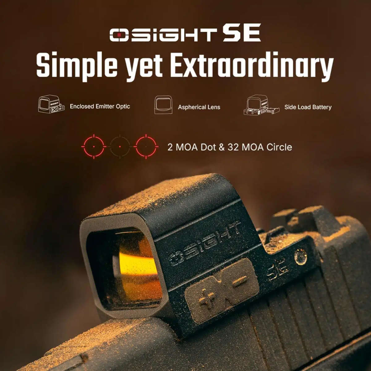 Olight Osight SE Enclosed Optic with RMSc Footprint and Replaceable Battery