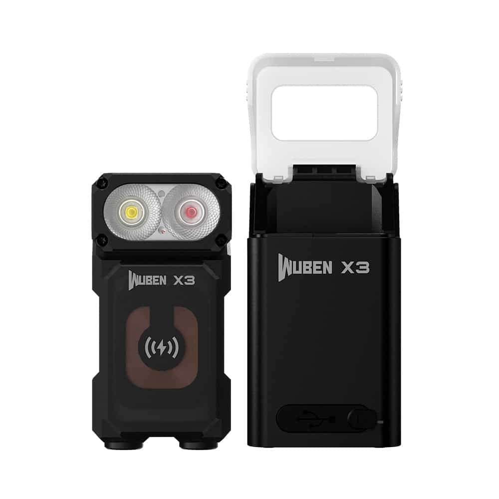 Wuben X3 with charging box 700 Lumen 102m Throw Rechargeable LED EDC Flashlight
