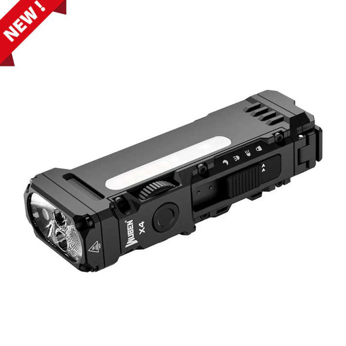 Wuben X4 1500 Lumen 205m Throw Rechargeable LED EDC Flashlight with RGB Side Light