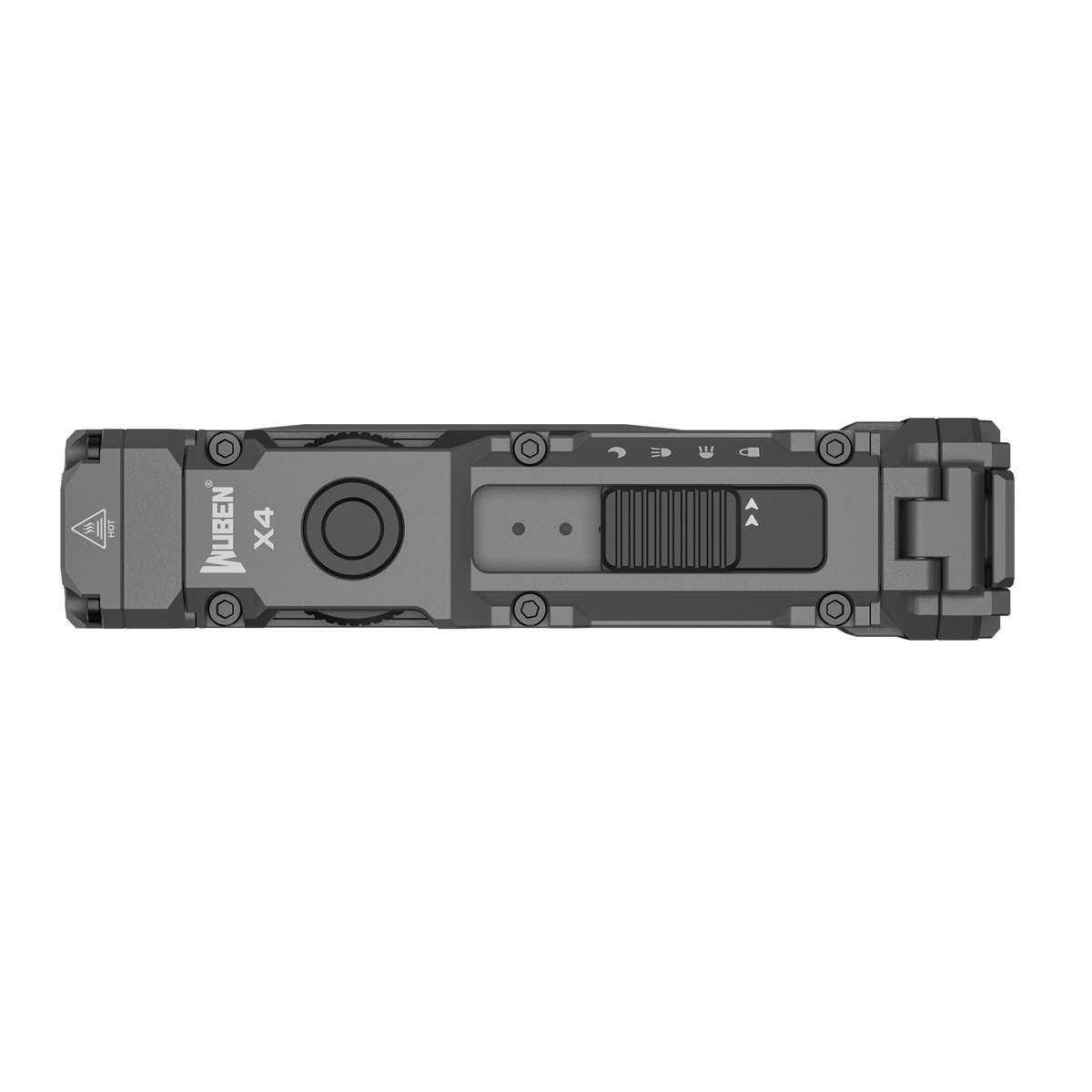 Wuben X4 1500 Lumen 205m Throw Rechargeable LED EDC Flashlight with RGB Side Light