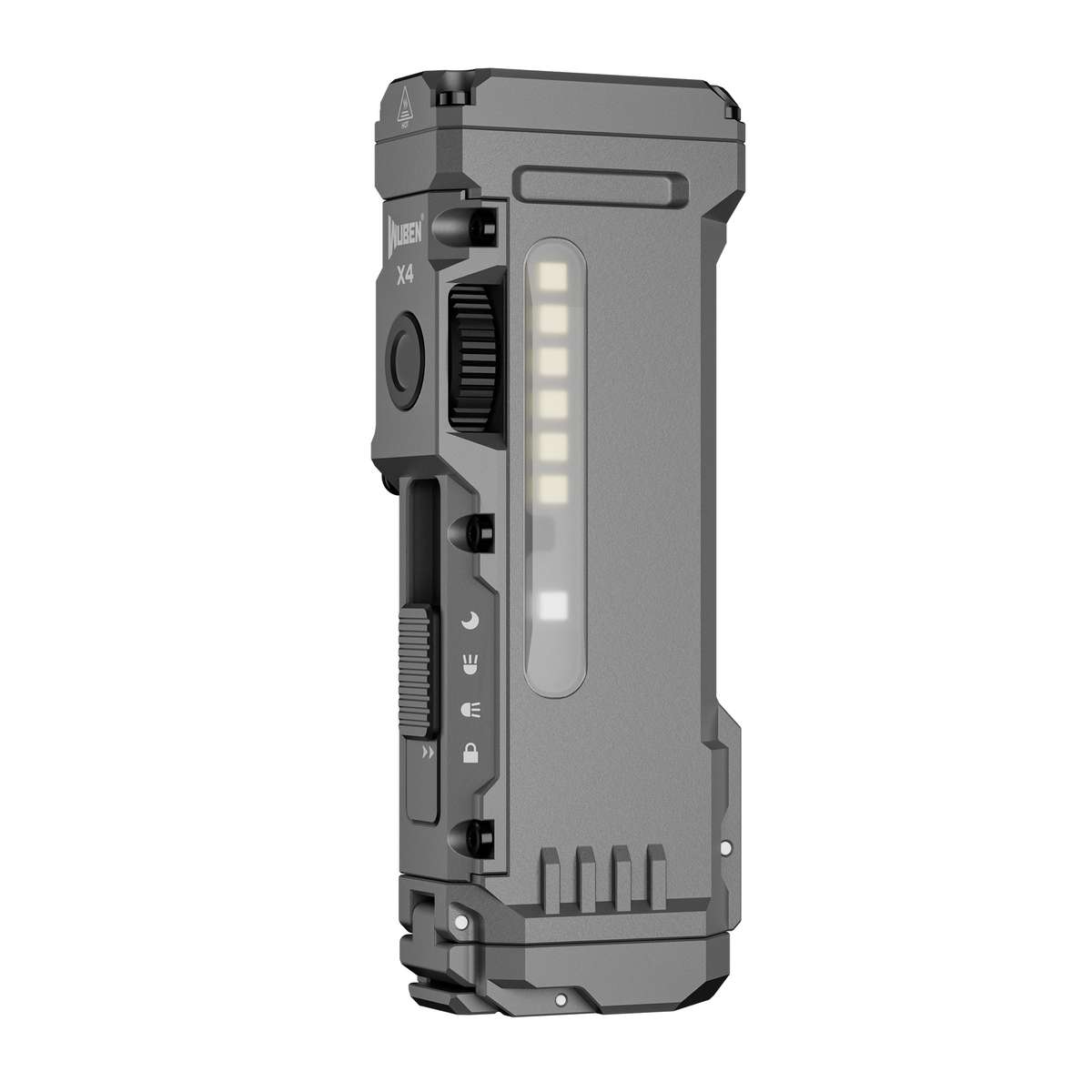 Wuben X4 1500 Lumen 205m Throw Rechargeable LED EDC Flashlight with RGB Side Light