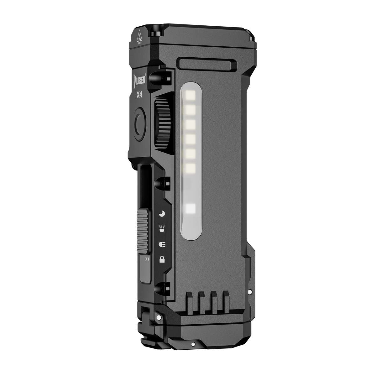 Wuben X4 1500 Lumen 205m Throw Rechargeable LED EDC Flashlight with RGB Side Light