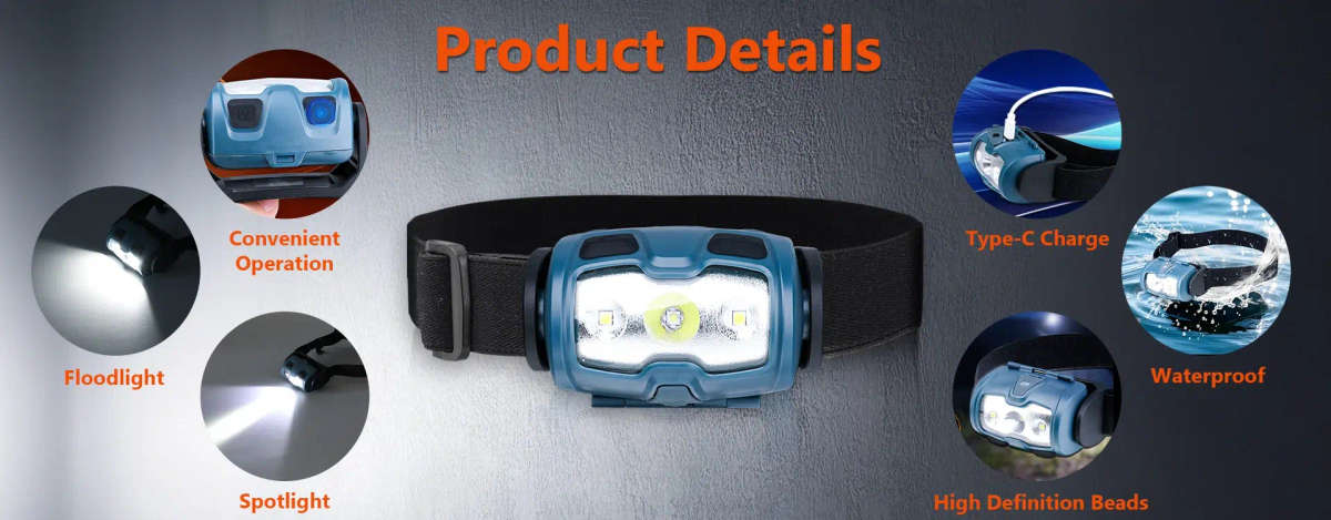 TrustFire SH05 240 Lumen 200m Throw Rechargeable LED Headlamp with 2000mAh Battery