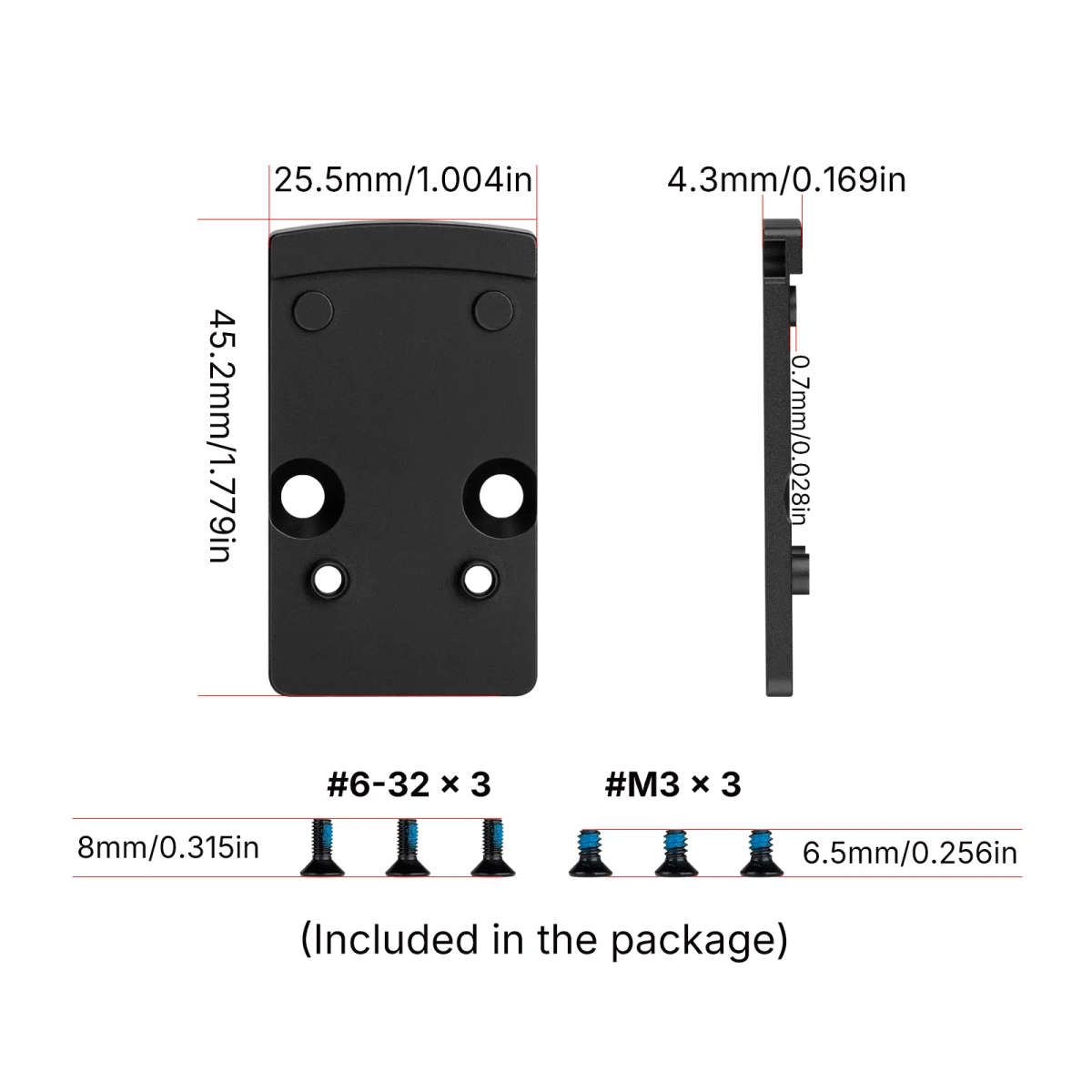 Olight Osight RMR to RMSc Adapter Plate