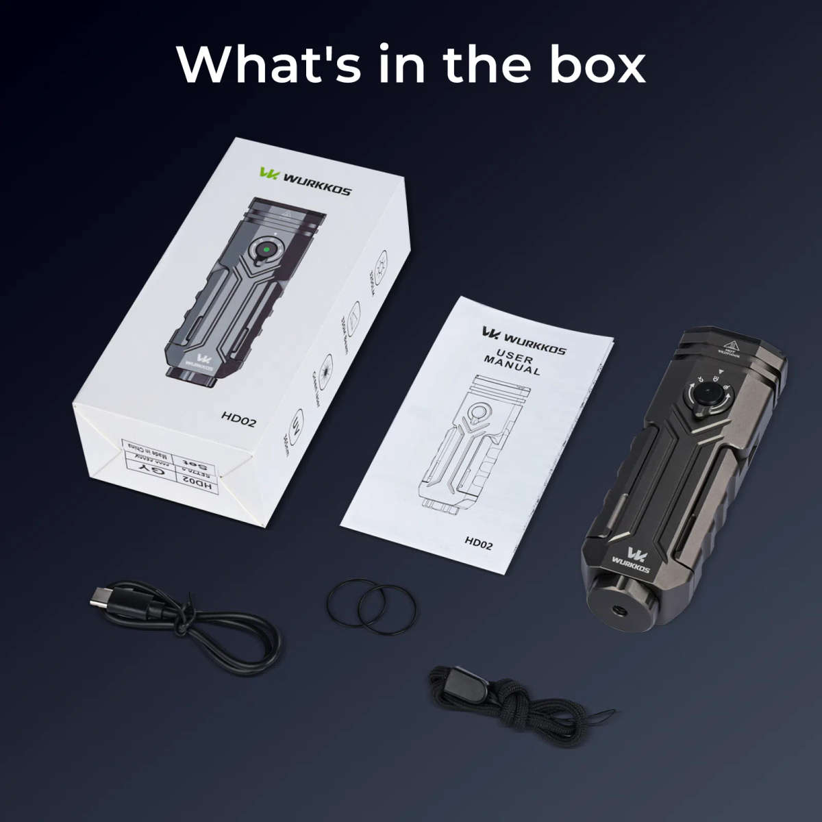Wurkkos HD02 3200 Lumen 330m Throw Rechargeable LED Flashlight