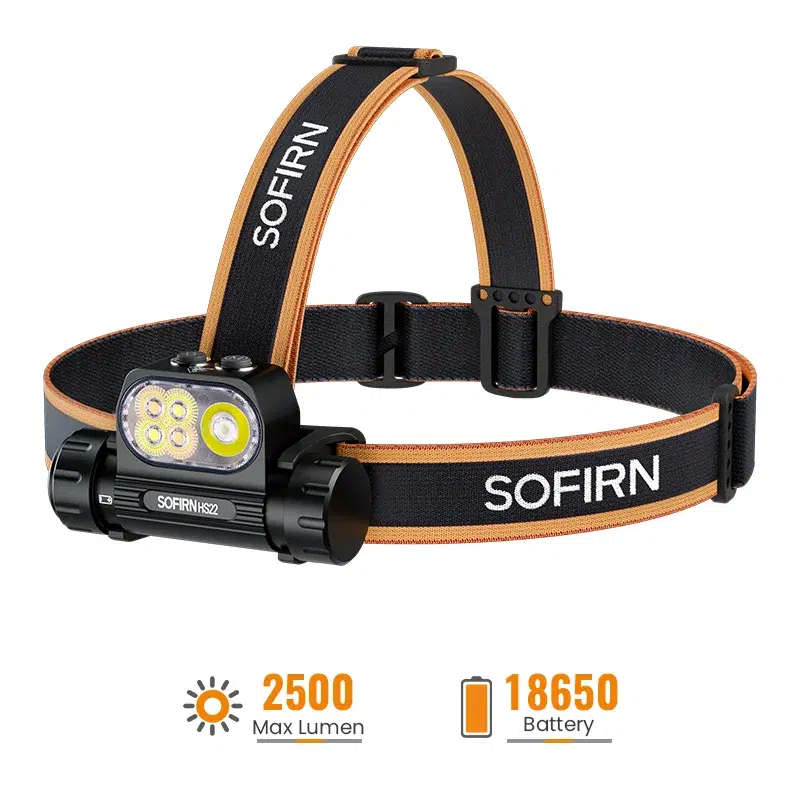Sofirn HS22 2500 Lumen 260m Throw Rechargeable LED Headlamp