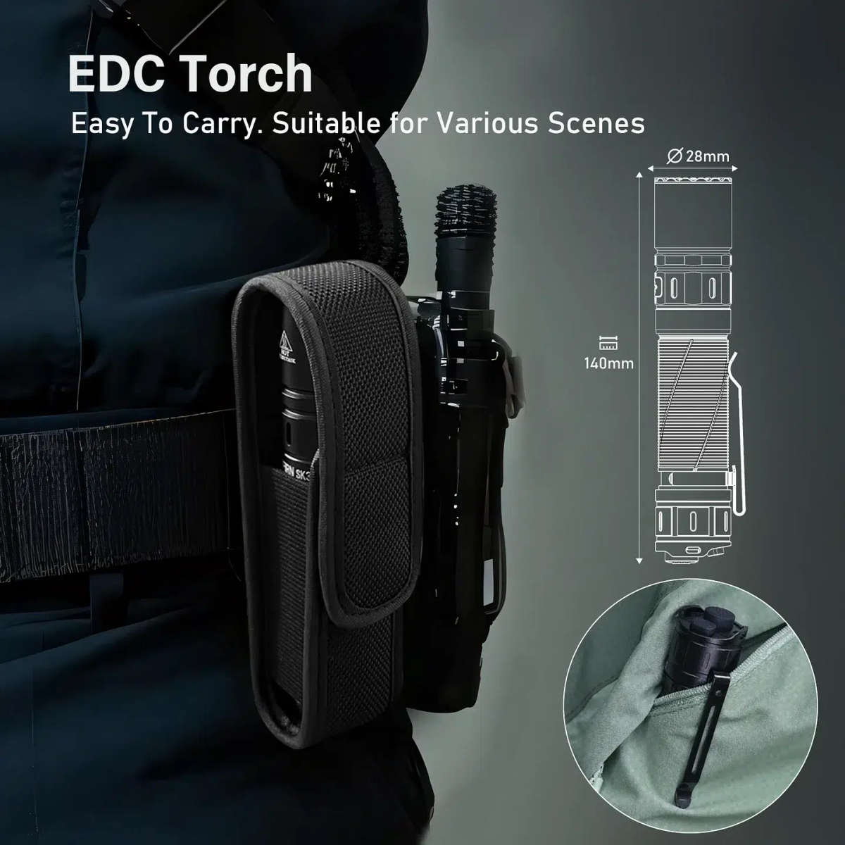 Sofirn SK30 3000 Lumen 392m Throw Rechargeable LED Flashlight