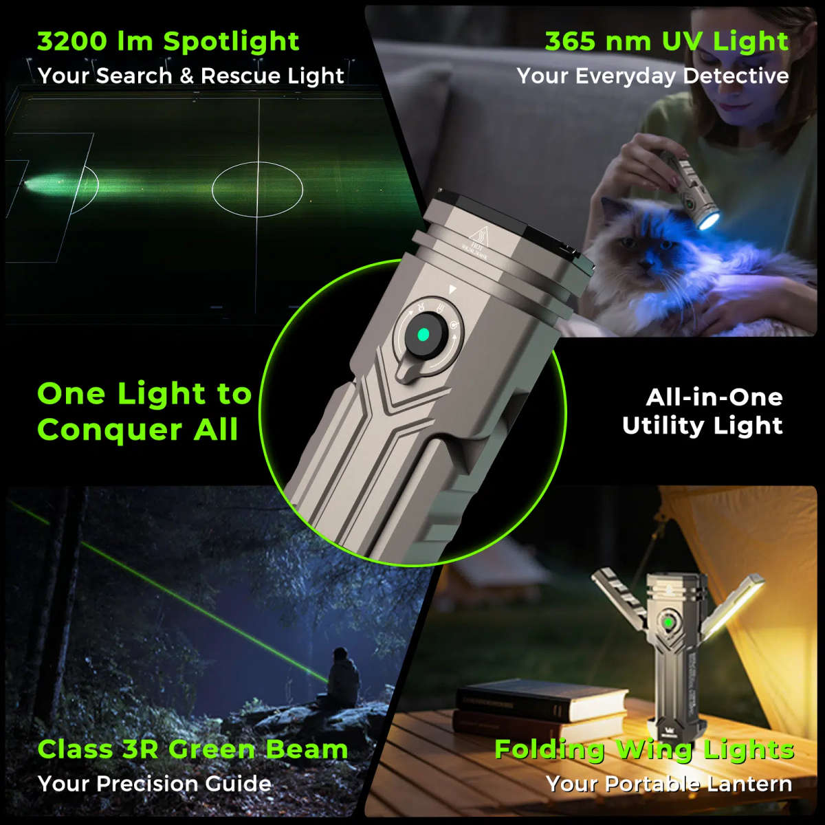 Wurkkos HD02 3200 Lumen 330m Throw Rechargeable LED Flashlight