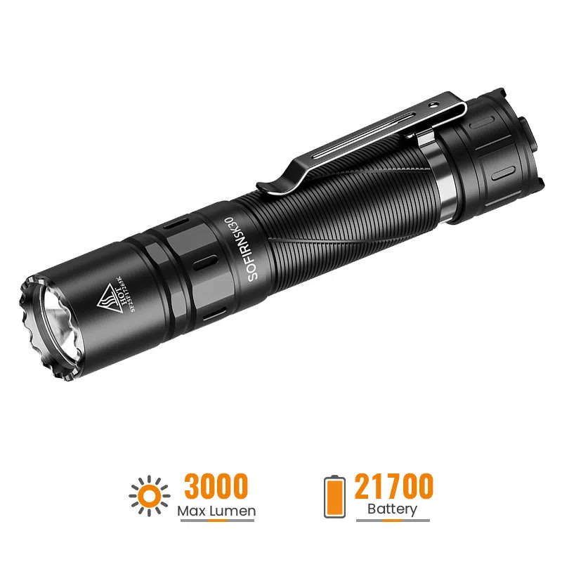 Sofirn SK30 3000 Lumen 392m Throw Rechargeable LED Flashlight