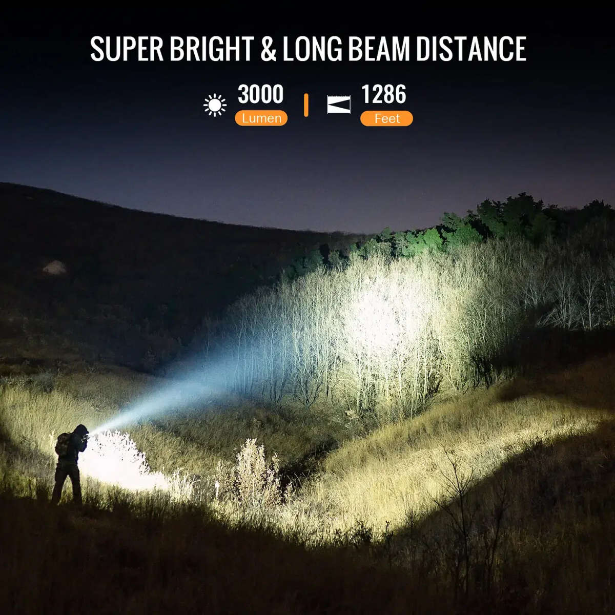 Sofirn SK30 3000 Lumen 392m Throw Rechargeable LED Flashlight