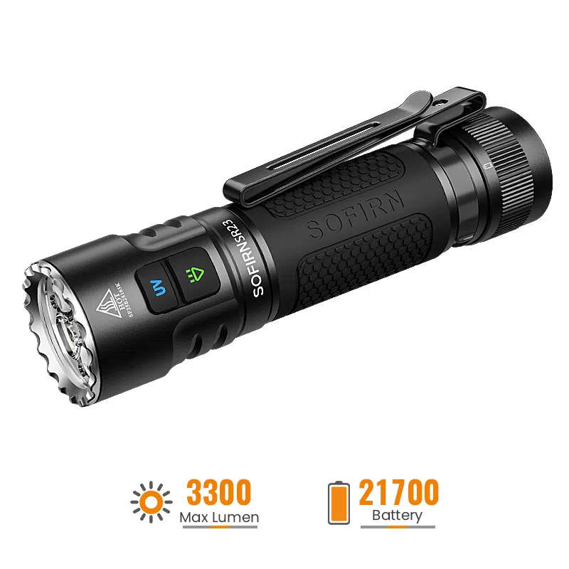 Sofirn SR23 3300 Lumen 200m + 365nm UV Rechargeable Flashlight