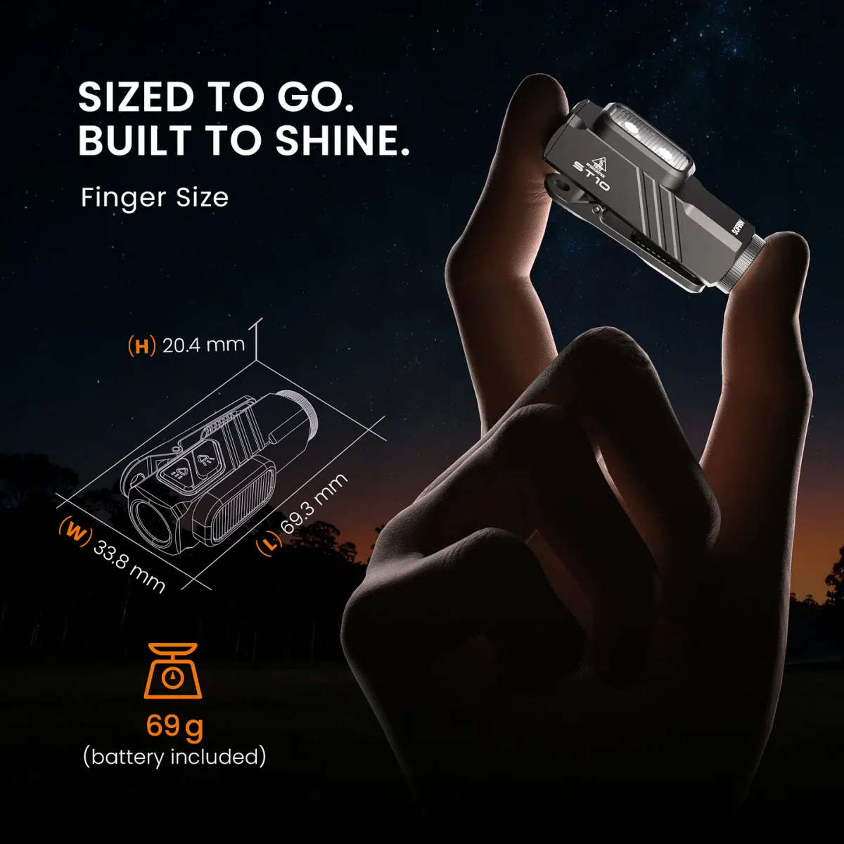 Sofirn ST10 Clip-on Mini Flashlight - 1000 Lumens 3-in-1 EDC with Magnetic Tailcap, Red Light & R...