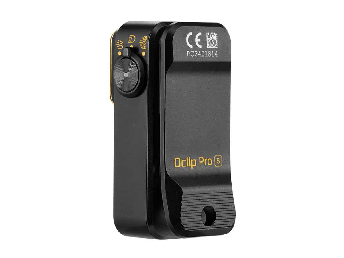 Olight Oclip Pro S 600 Lumens Compact Clip-On EDC Flashlight with White, RGB & 365nm UV Light