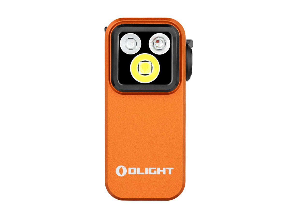 Olight Oclip Pro S 600 Lumens Compact Clip-On EDC Flashlight with White, RGB & 365nm UV Light