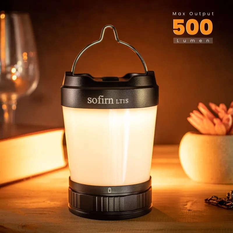 Sofirn LT1S Compact 500 Lumens Variable Tint Lantern  White (2700K6500K) + Red Light, USB-C...
