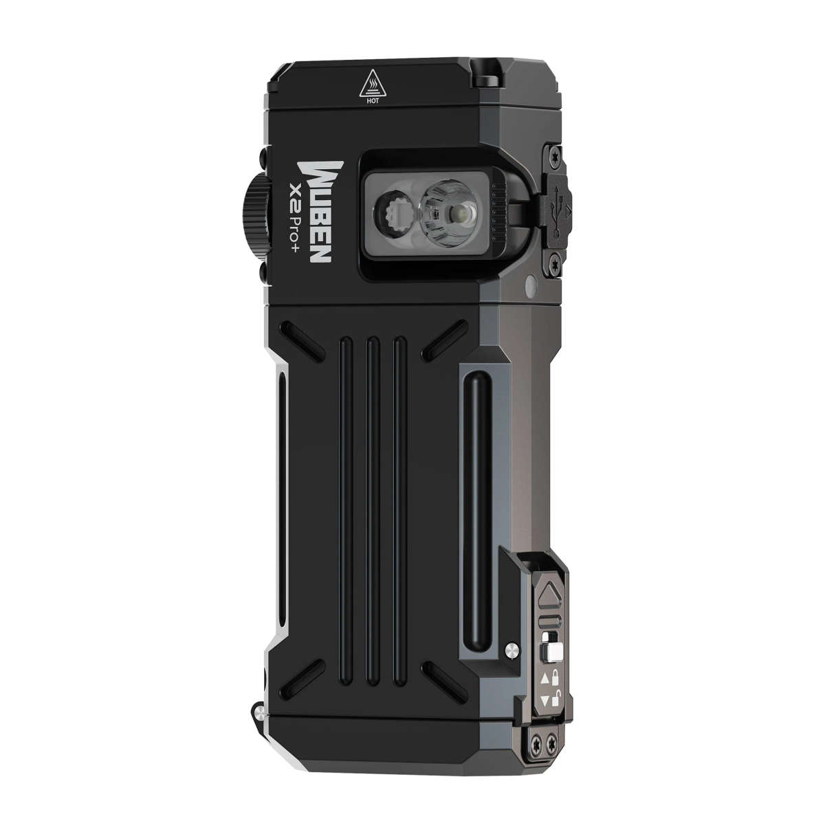 Wuben X2 Pro+ 1500 Lumens Magnetic EDC Tactical Flashlight  Dual Beam with Type-C Charging
