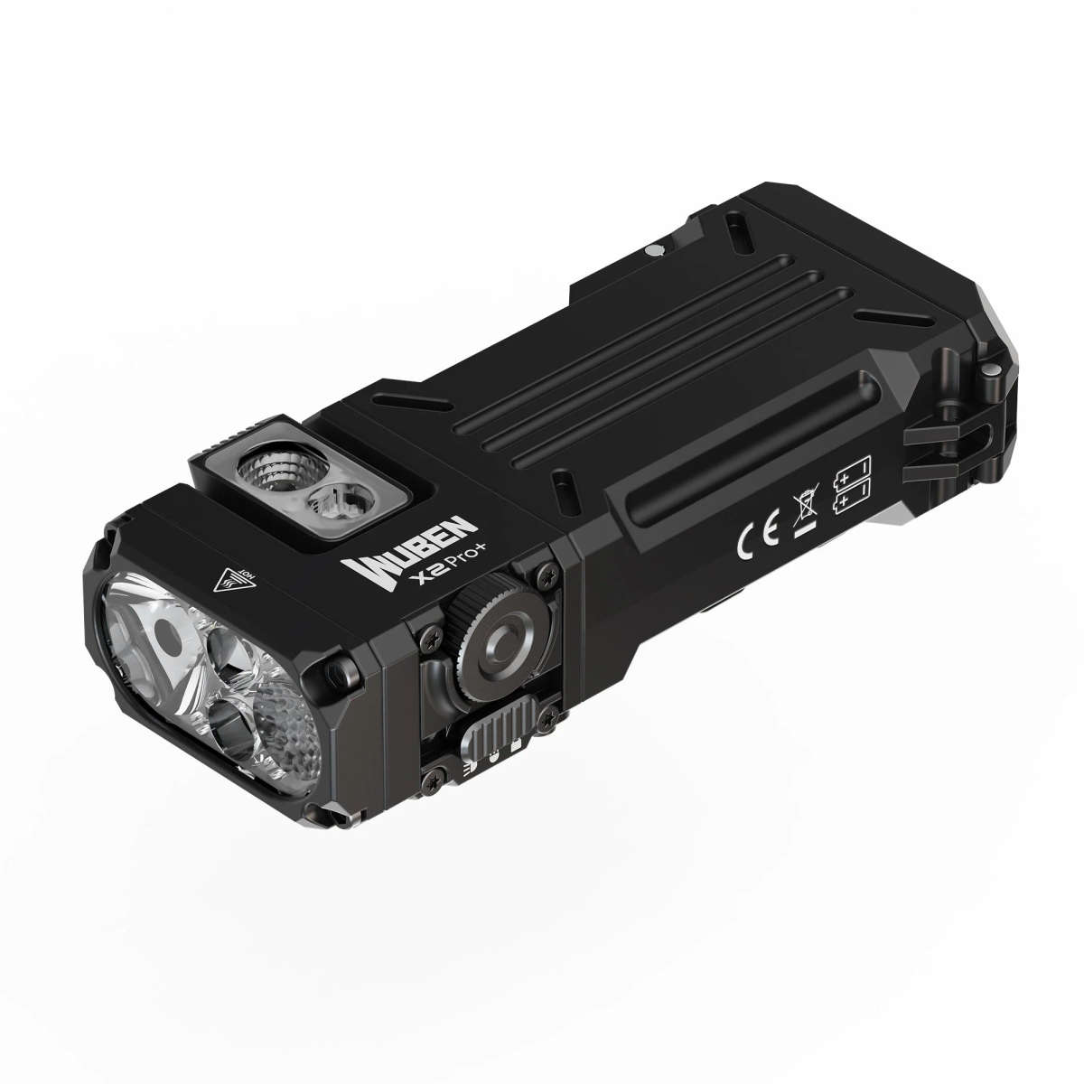 Wuben X2 Pro+ 1500 Lumens Magnetic EDC Tactical Flashlight  Dual Beam with Type-C Charging