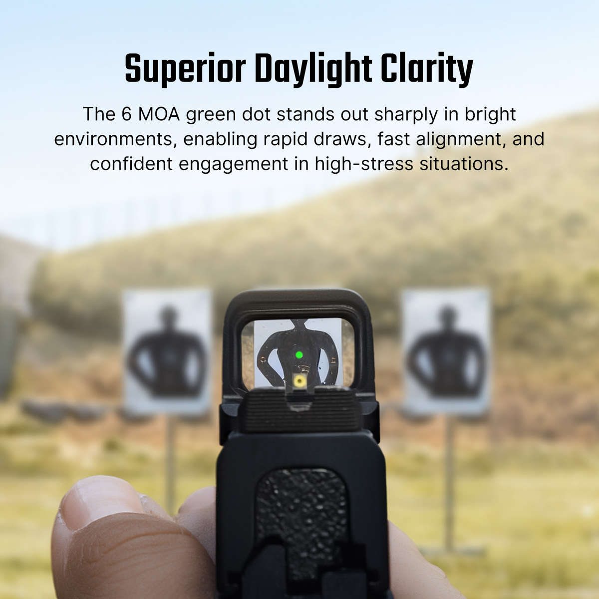 Osight SE 6 MOA Enclosed Red / Green Dot Sight  RMSc Footprint, Side-Loading Battery, 27.5 g