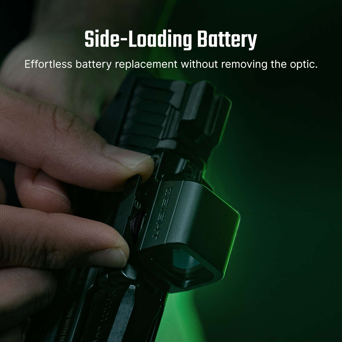 Osight SE 6 MOA Enclosed Red / Green Dot Sight  RMSc Footprint, Side-Loading Battery, 27.5 g