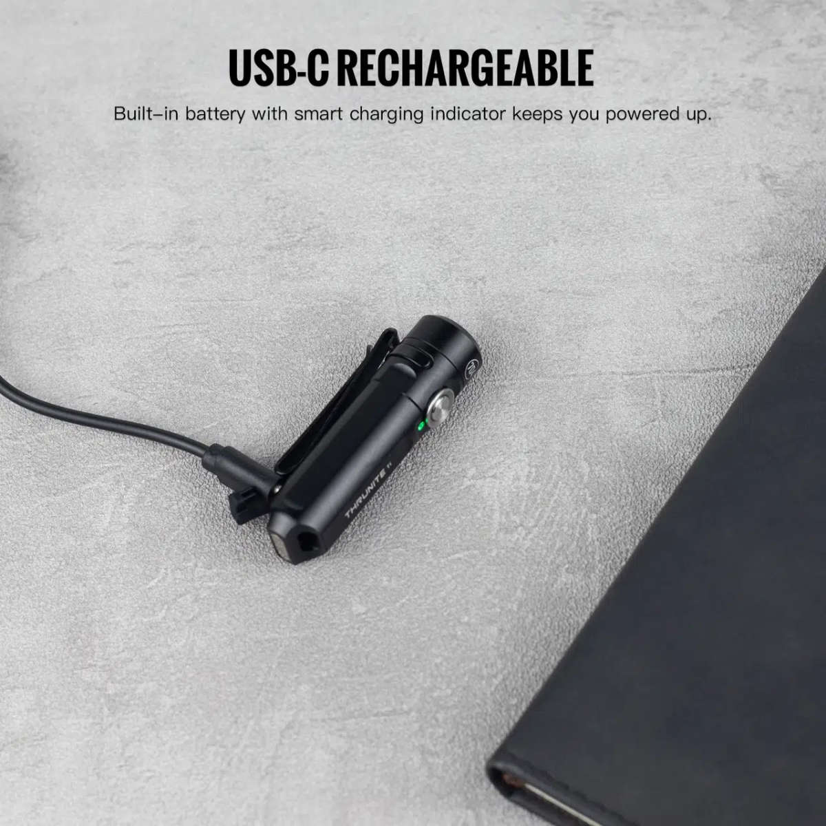 ThruNite Ti Keychain Light  650 Lumens, 105 m, USB-C, Magnetic Tail, Clip