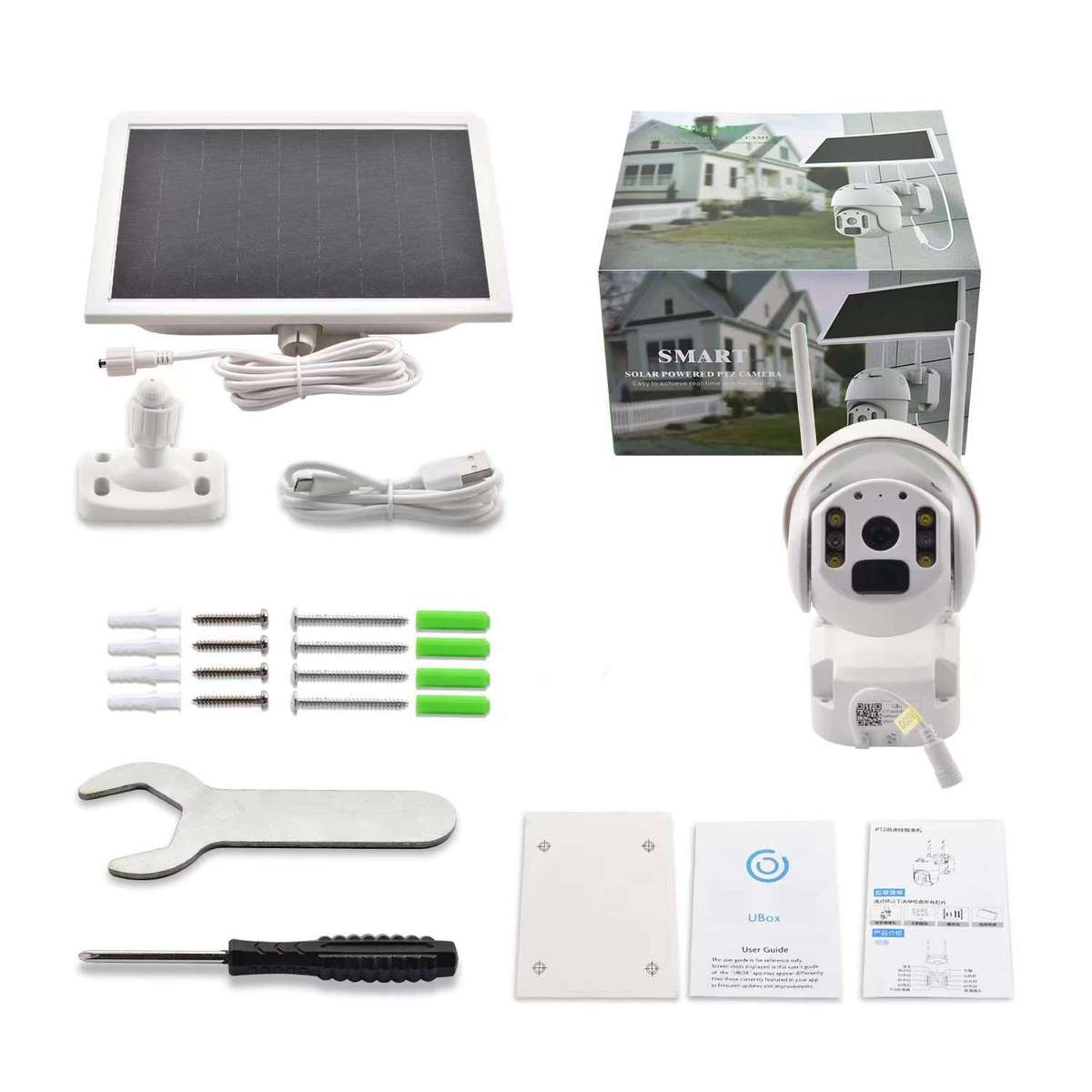 Solar Security Camera, 1080p Wireless
