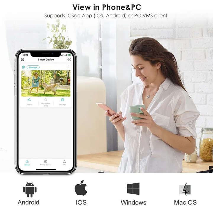 Solar Security Camera Wifi Built in 1080p