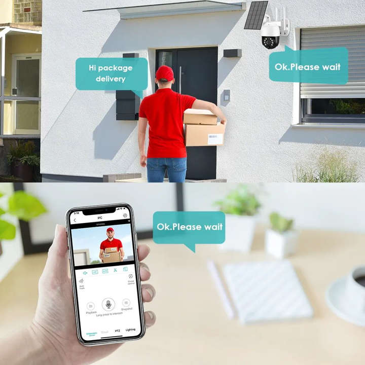 Solar Security Camera Wifi Built in 1080p